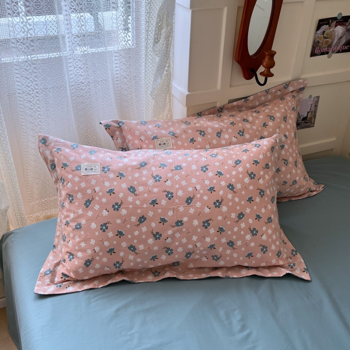 91家纺网 家纺一手货源 找家纺 米粒家纺 2023新款全棉印花四件套系列 日落晚风-粉