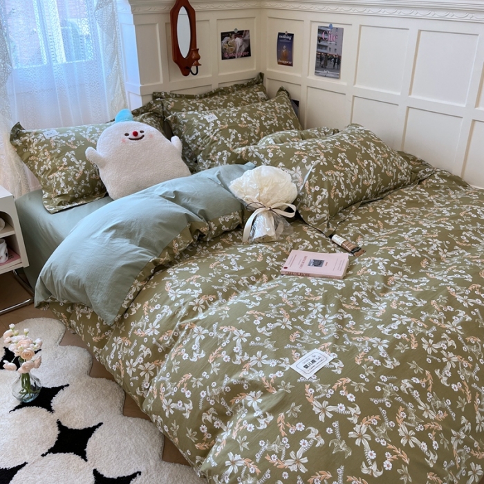 91家纺网 家纺一手货源 找家纺 米粒家纺 2023新款全棉印花四件套系列 日沐