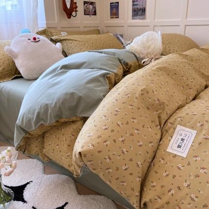 米粒家纺 2023新款全棉印花四件套系列 香露-绿