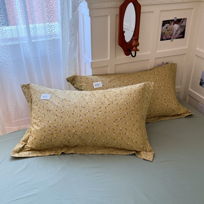 91家纺网 家纺一手货源 找家纺 米粒家纺 2023新款全棉印花四件套系列 香露-绿