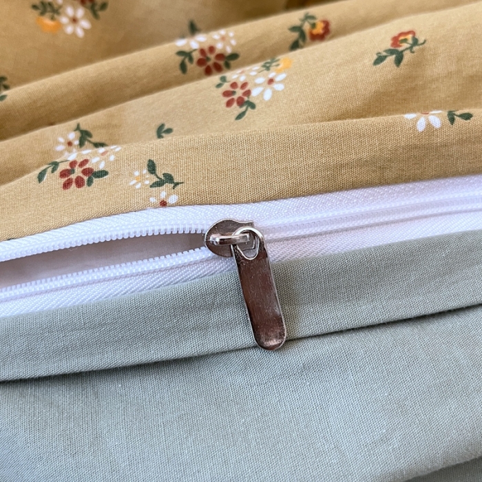 91家纺网 家纺一手货源 找家纺 米粒家纺 2023新款全棉印花四件套系列 香露-绿