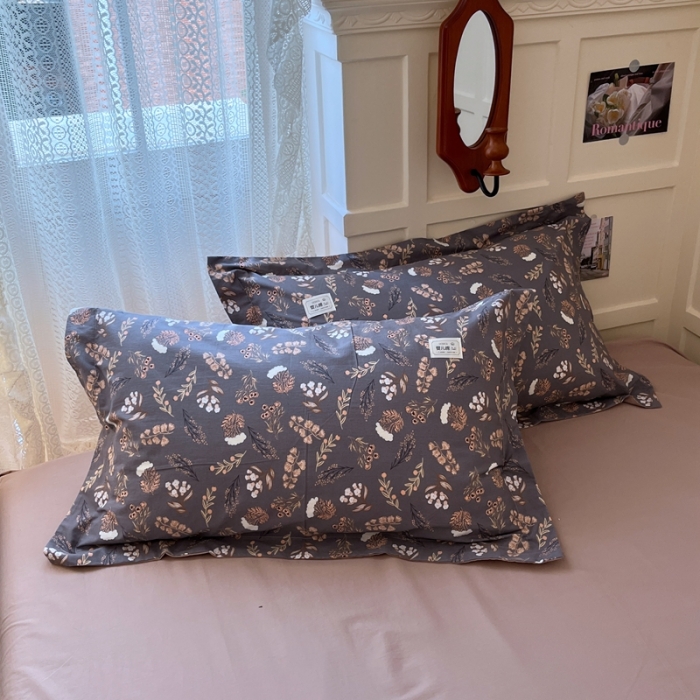 91家纺网 家纺一手货源 找家纺 米粒家纺 2023新款全棉印花四件套系列 向晚