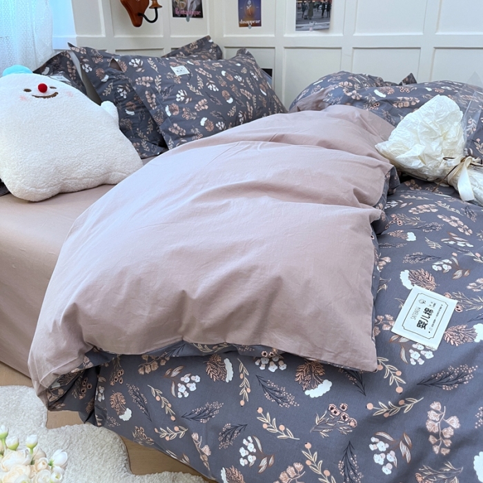91家纺网 家纺一手货源 找家纺 米粒家纺 2023新款全棉印花四件套系列 向晚