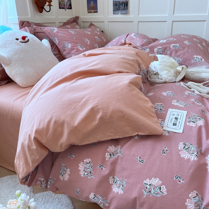 91家纺网 家纺一手货源 找家纺 米粒家纺 2023新款全棉印花四件套系列 雅挪