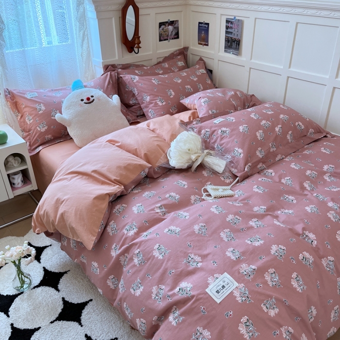 91家纺网 家纺一手货源 找家纺 米粒家纺 2023新款全棉印花四件套系列 雅挪