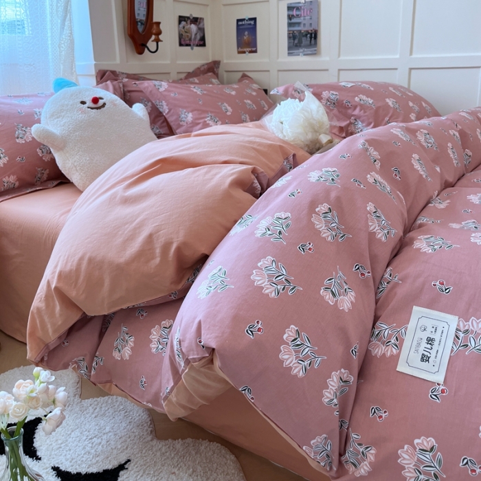 91家纺网 家纺一手货源 找家纺 米粒家纺 2023新款全棉印花四件套系列 雅挪