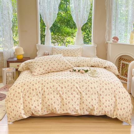 91家纺网 家纺一手货源 找家纺 珺柔家纺 2023新款13372全棉印花四件套 心相恋