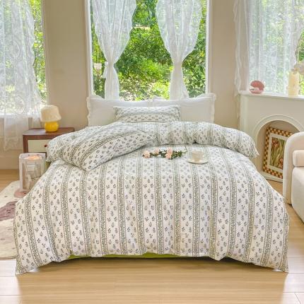 珺柔家纺 2023新款13372全棉印花四件套 爱丽丝