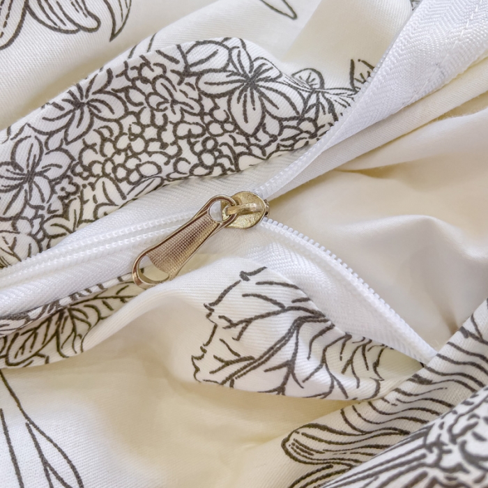 91家纺网 家纺一手货源 找家纺 珺柔家纺 2023新款13372全棉印花四件套 花颂