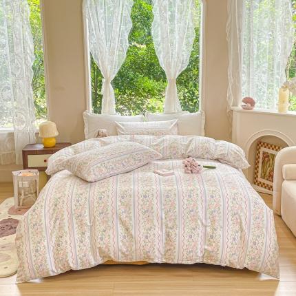 珺柔家纺 2023新款13372全棉印花四件套 花香