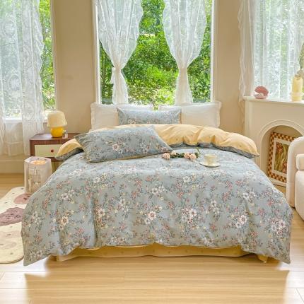 珺柔家纺 2023新款13372全棉印花四件套 秋之舞