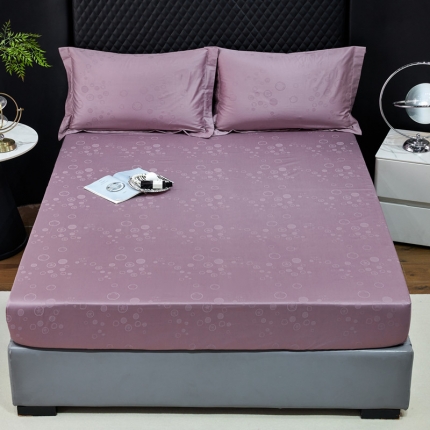 91家纺网 家纺一手货源 找家纺 （总）2025品乐100支长绒棉纯色提花床笠 笠高35cm