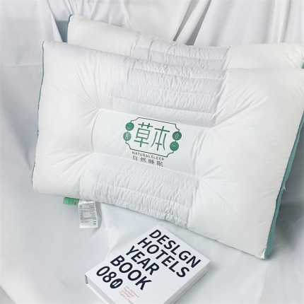91家纺网 家纺一手货源 找家纺 (总) 拾光枕芯 2023新款全棉决明子草本二合一荞麦护颈睡眠枕芯