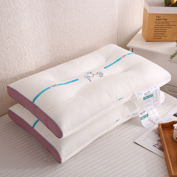 91家纺网 家纺一手货源 找家纺 （总）拾光枕芯 2023新款小氨芯护颈乳胶立体分区羽丝绒枕头枕芯