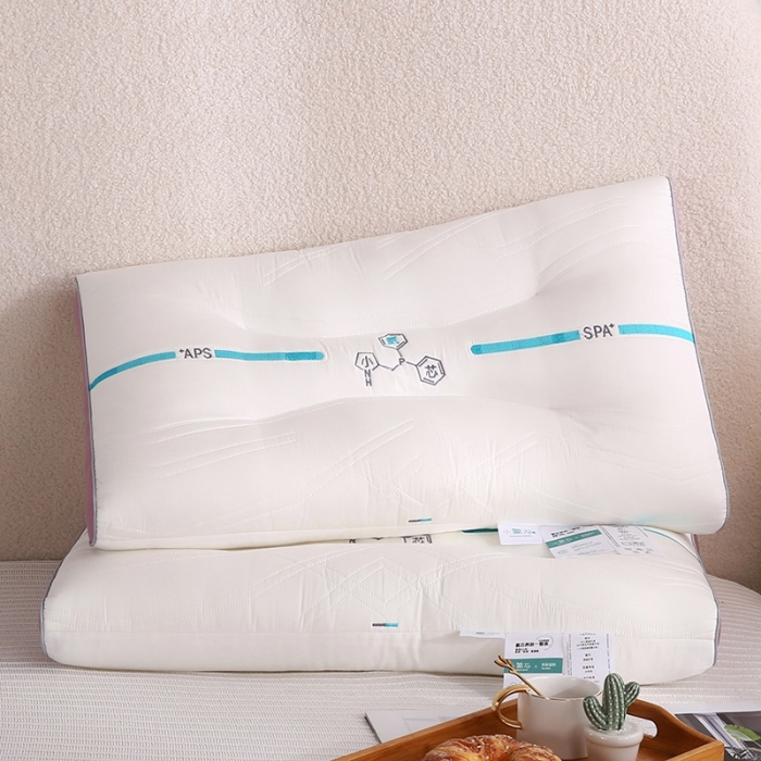 91家纺网 家纺一手货源 找家纺 （总）拾光枕芯 2023新款小氨芯护颈乳胶立体分区羽丝绒枕头枕芯