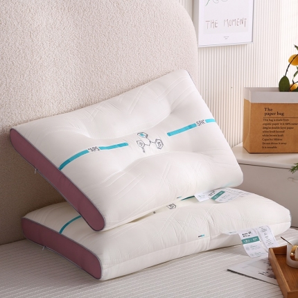 91家纺网 家纺一手货源 找家纺 （总）拾光枕芯 2023新款小氨芯护颈乳胶立体分区羽丝绒枕头枕芯