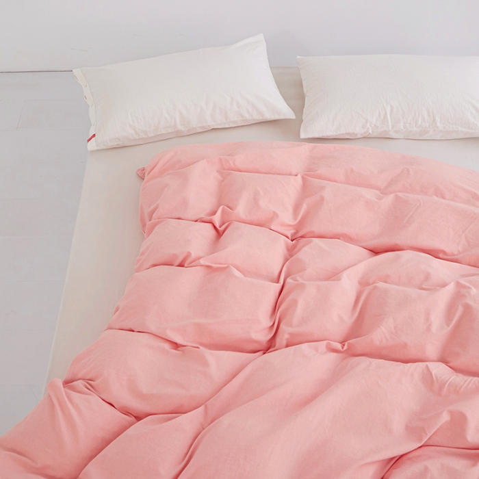 91家纺网 家纺一手货源 找家纺 （总）安莱生活 2023新款水洗棉全棉色织高支高密纽扣款工艺单品被套