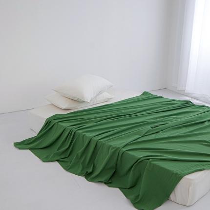 91家纺网 家纺一手货源 找家纺 安莱生活 2023新款水洗棉全棉色织高支高密纽扣款工艺单品床单 军绿