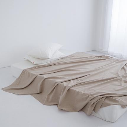 91家纺网 家纺一手货源 找家纺 安莱生活 2023新款水洗棉全棉色织高支高密纽扣款工艺单品床单 卡其