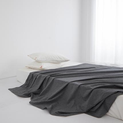 91家纺网 家纺一手货源 找家纺 安莱生活 2023新款水洗棉全棉色织高支高密纽扣款工艺单品床单 深灰