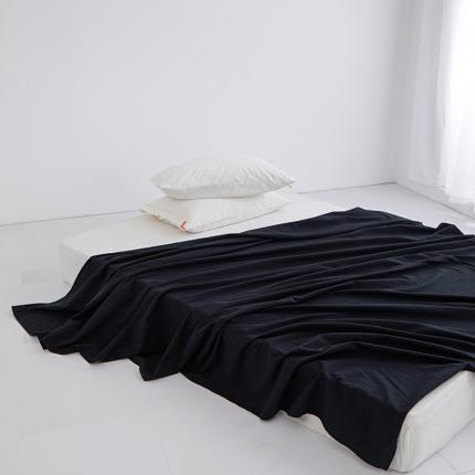 91家纺网 家纺一手货源 找家纺 安莱生活 2023新款水洗棉全棉色织高支高密纽扣款工艺单品床单 炭黑