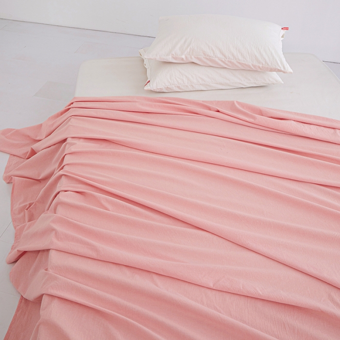 91家纺网 家纺一手货源 找家纺 （总）安莱生活 2023新款水洗棉全棉色织高支高密纽扣款工艺单品床单