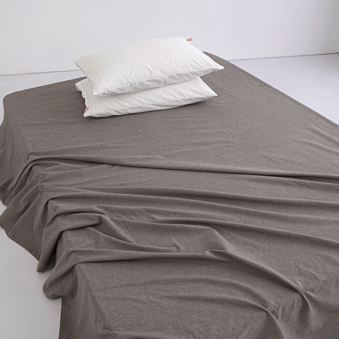 91家纺网 家纺一手货源 找家纺 安莱生活 2023新款水洗棉全棉色织高支高密纽扣款工艺单品床单 浅咖