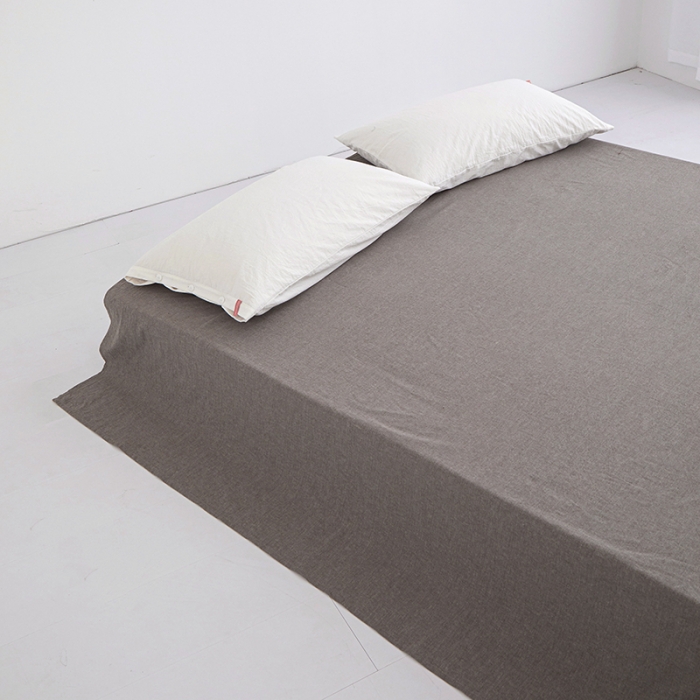 91家纺网 家纺一手货源 找家纺 安莱生活 2023新款水洗棉全棉色织高支高密纽扣款工艺单品床单 浅咖