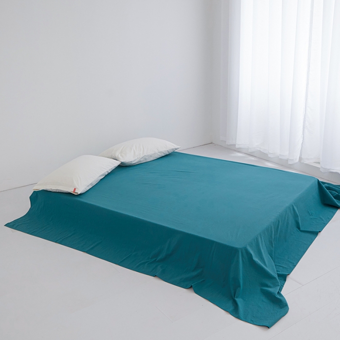 91家纺网 家纺一手货源 找家纺 安莱生活 2023新款水洗棉全棉色织高支高密纽扣款工艺单品床单 筠雾