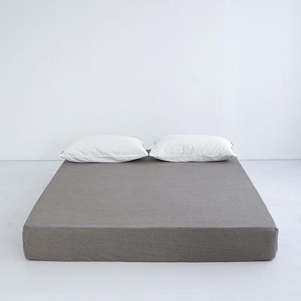 91家纺网 家纺一手货源 找家纺 安莱生活 2023新款水洗棉全棉色织高支高密纽扣款工艺单品床笠 浅咖