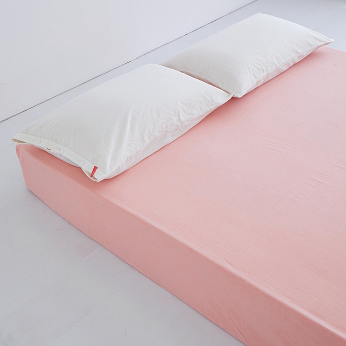 91家纺网 家纺一手货源 找家纺 （总）安莱生活 2023新款水洗棉全棉色织高支高密纽扣款工艺单品床笠