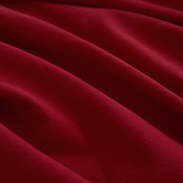 91家纺网 家纺一手货源 找家纺 安莱生活 2023新款水洗棉全棉色织高支高密纽扣款工艺单品床笠 大红