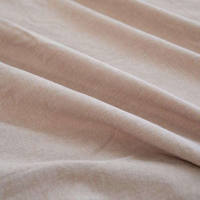 91家纺网 家纺一手货源 找家纺 安莱生活 2023新款水洗棉全棉色织高支高密纽扣款工艺单品床笠 卡其