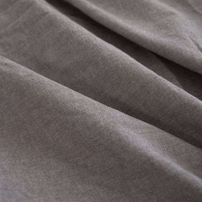 91家纺网 家纺一手货源 找家纺 安莱生活 2023新款水洗棉全棉色织高支高密纽扣款工艺单品床笠 浅咖