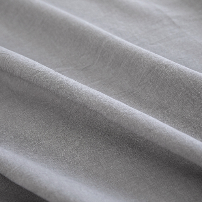 91家纺网 家纺一手货源 找家纺 安莱生活 2023新款水洗棉全棉色织高支高密纽扣款工艺单品床笠 银灰