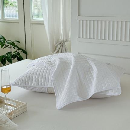 总纯棉枕芯保护套酒店绗缝三层夹棉枕头隔离层家用成人透气枕头套子