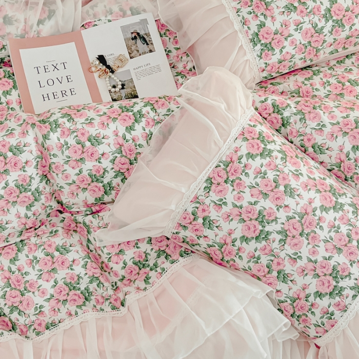 91家纺网 家纺一手货源 找家纺 （总）潮邦创意家居2025新款13372全棉法式工艺款四件套学生三件套