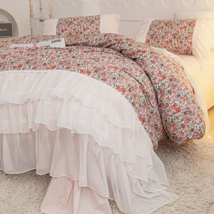 91家纺网 家纺一手货源 找家纺 潮邦创意家居 新款13372全棉法式工艺款四件套学生三件套 怀玉