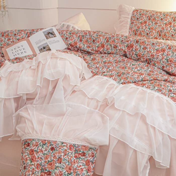 91家纺网 家纺一手货源 找家纺 潮邦创意家居 新款13372全棉法式工艺款四件套学生三件套 怀玉