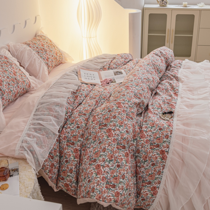 91家纺网 家纺一手货源 找家纺 潮邦创意家居 新款13372全棉法式工艺款四件套学生三件套 怀玉