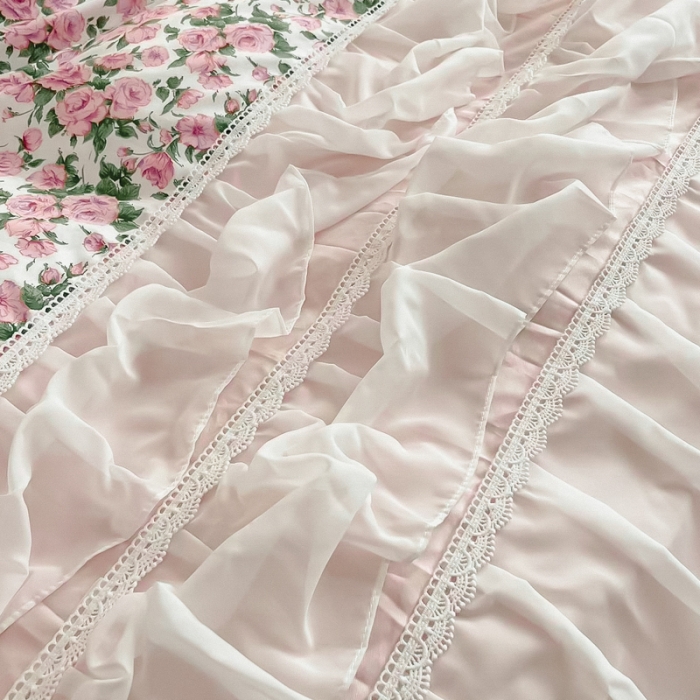 91家纺网 家纺一手货源 找家纺 潮邦创意家居 新款13372全棉法式工艺款四件套学生三件套 幻露