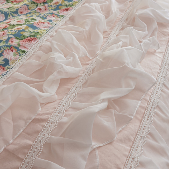 91家纺网 家纺一手货源 找家纺 潮邦创意家居 新款13372全棉法式工艺款四件套学生三件套 青城