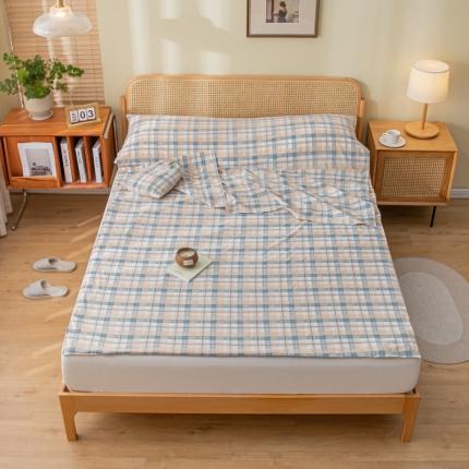 91家纺网 家纺一手货源 找家纺 （总）格子铺 2023新款全棉水洗棉隔脏睡袋旅行袋