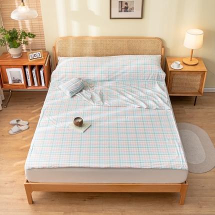 91家纺网 家纺一手货源 找家纺 （总）格子铺 2023新款全棉水洗棉隔脏睡袋旅行袋