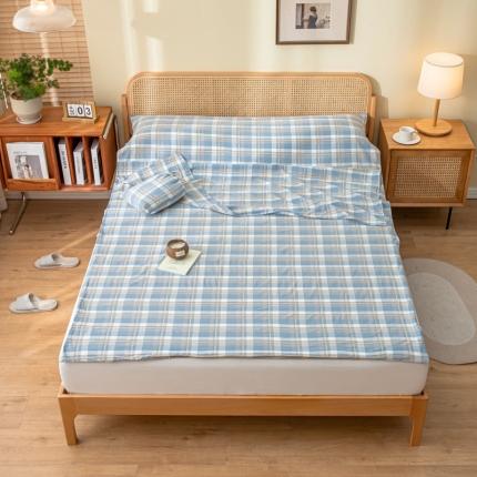 91家纺网 家纺一手货源 找家纺 （总）格子铺 2023新款全棉水洗棉隔脏睡袋旅行袋