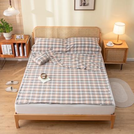 91家纺网 家纺一手货源 找家纺 （总）格子铺 2023新款全棉水洗棉隔脏睡袋旅行袋