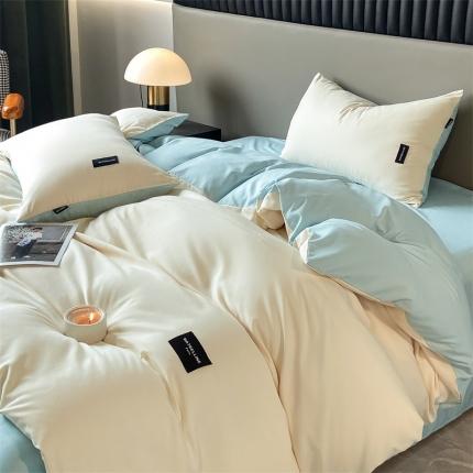 91家纺网 家纺一手货源 找家纺 (总) 床绮 2024新款水洗磨毛四件套-挚爱风格二