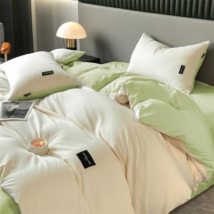 91家纺网 家纺一手货源 找家纺 (总) 床绮 2024新款水洗磨毛四件套-挚爱风格二