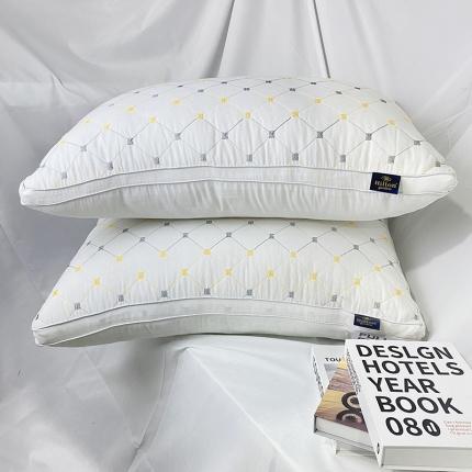 91家纺网 家纺一手货源 找家纺 （总）拾光枕芯 2023新款跑量款满天星立体布边绗绣枕芯羽丝绒福利枕头