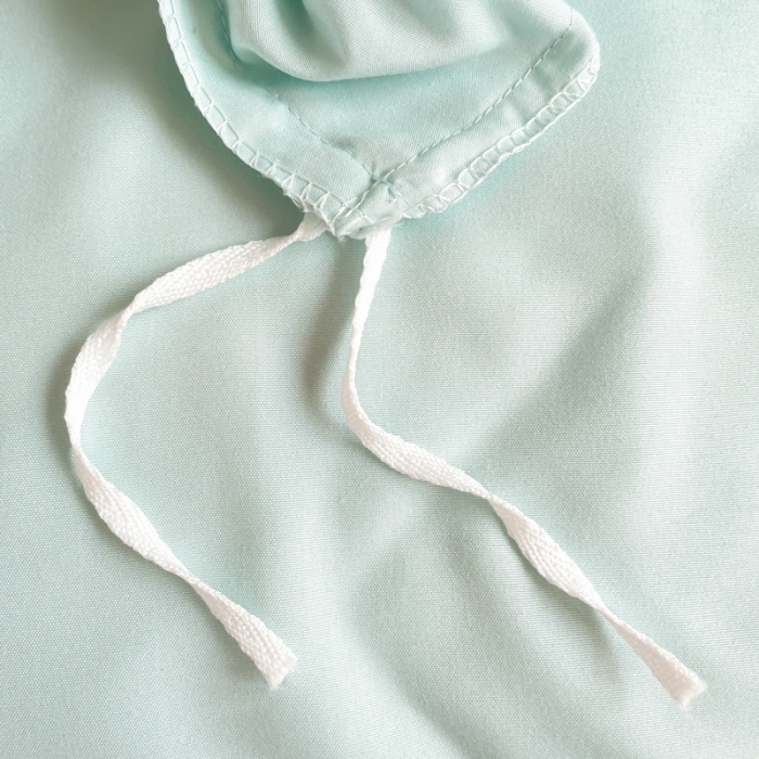 91家纺网 家纺一手货源 找家纺 娜娜 2023新款水洗棉刺绣素色学生三件套 萌萌兔-青色